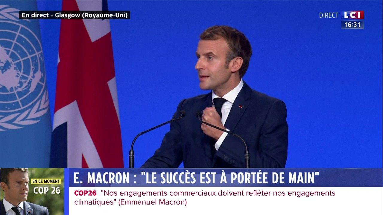 COP26 : le discours d'Emmanuel Macron