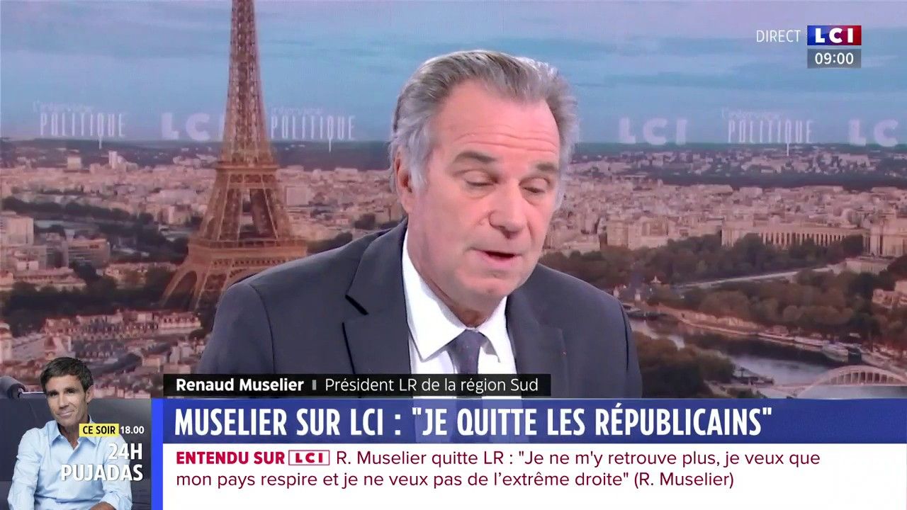 Sur LCI, Renaud Muselier annonce qu'il quitte le parti Les Républicains
