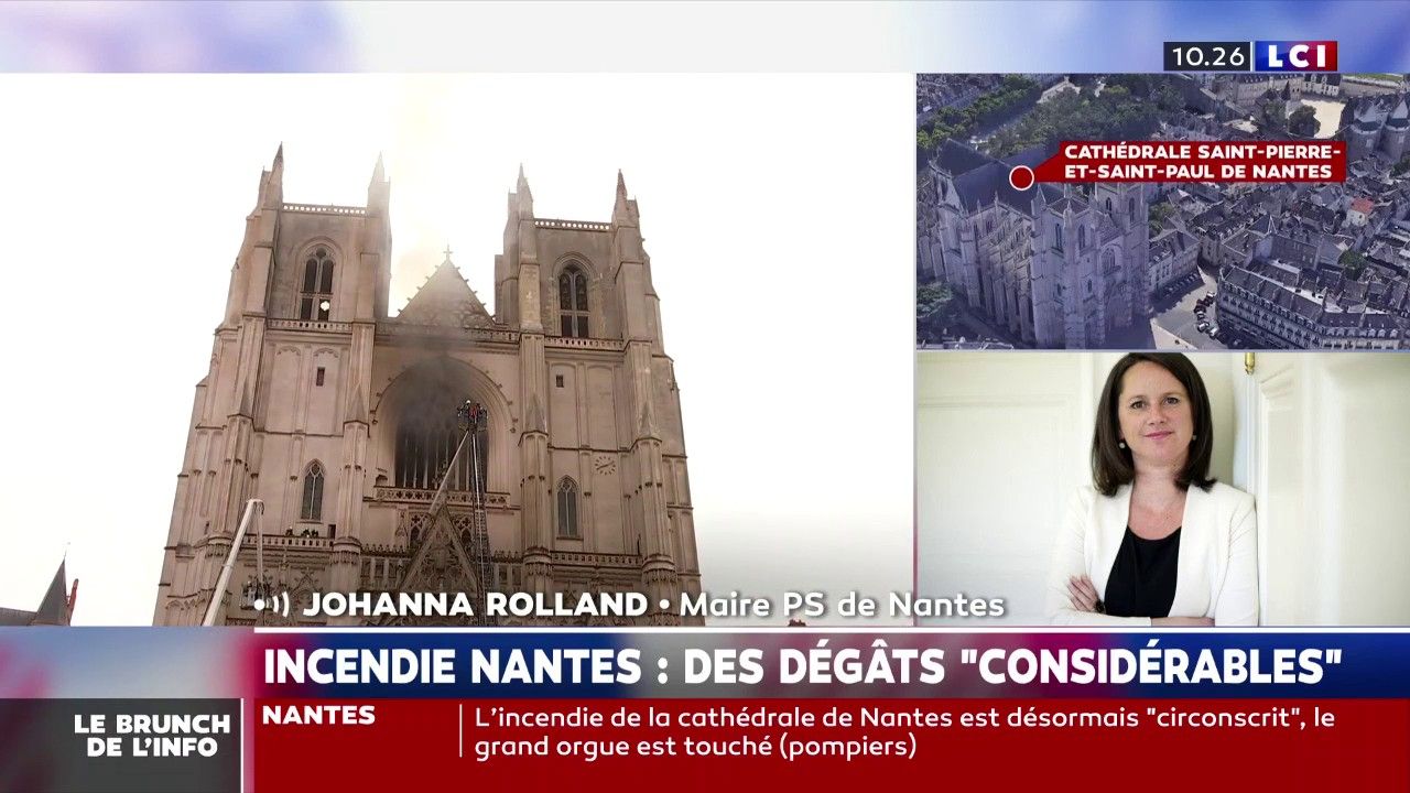 Incendie dans la cathédrale de Nantes : la maire de Nantes fait le point sur LCI