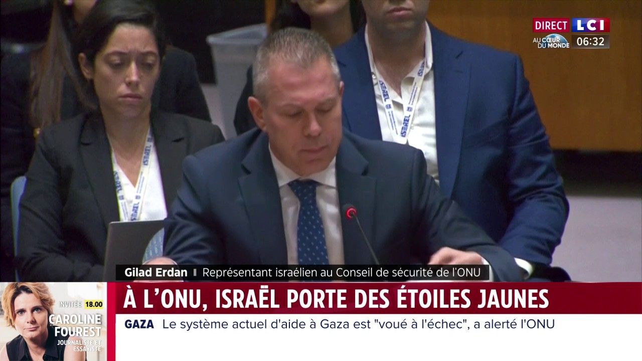 L'ambassadeur israélien à l'ONU porte une étoile jaune