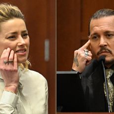 Amber Heard et Johnny Depp, lundi 19 avril au tribunal de Fairfax, en Virginie.