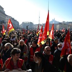Une manifestation CGT à Marseille, en janvier 2022.