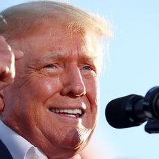 Donald Trump lors d'un meeting en soutien aux candidats MAGA dans l'Arizona le 9 octobre 2022. 