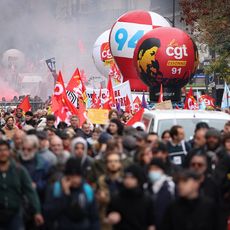 Manifestation à l'appel de plusieurs syndicats, dont la CGT, à Paris, le 10 novembre 2022.