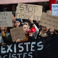Manifestation à Paris, le 23 novembre 2019 à l'appel du mouvement féministe Nous Toutes. 