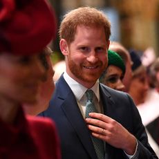 Le prince Harry lors de sa dernière apparition officielle en tant que membre actif de la famille royale britannique, le 9 mai 2020 à l'abbaye de Westminster à Londres.