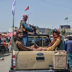 Talibans dans les rues de Kaboul, le 17 août 2021