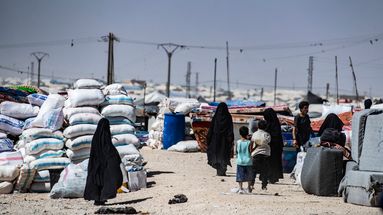 200 enfants français et leurs mères seraient bloqués notamment dans le camp d'Al-Hol, dans la région du Raqqa, en Syrie, ici le 14 septembre 2021.