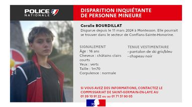 Coralie Bourdillat, portée disparue. 