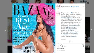 Demi Moore, 56 ans, "révèle tout" et pose nue pour "Harper's Bazaar"