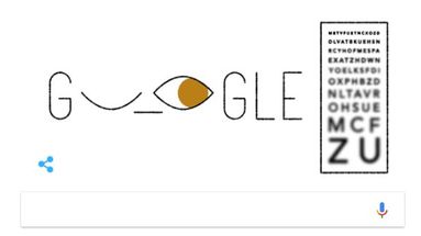 Doodle : Google célèbre Ferdinand Monoyer, l'inventeur du test de vue avec des lignes de lettres (pas si désordonnées) 