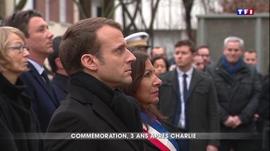 Emmanuel Macron a rendu un hommage sobre aux victimes de Charlie Hebdo et de l'Hyper Cacher