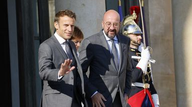 Emmanuel Macron et Charles Michel lors d'une rencontre à l'Élysée, à Paris, fin août 2022. Illustration.