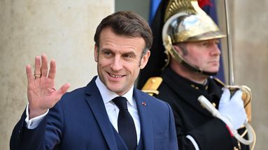 Emmanuel Macron le 11 janvier 2022 au palais de l'Élysée.
