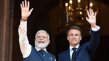 Salutations de la part d'Emmanuel Macron et de Narendra Modi, alors que celui-ci était en France, pour les célébrations du 14 juillet 2023.