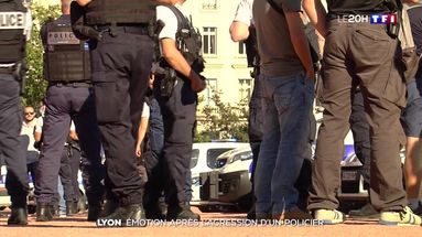 Émotion après l'agression d'un policier à Lyon