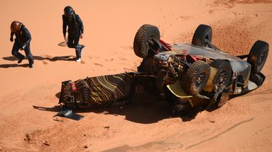 Le pilote français Guerlain Chicherit s'est crashé lors de la 4e étape du Dakar 2022, mercredi 5 janvier.

