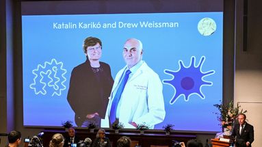 La chercheuse hongroise Katalin Kariko et son collègue américain Drew Weissman ont été récompensés du prix Nobel de médecine lundi 2 octobre 2023 pour leurs avancées dans le domaine des vaccins à ARN messager, décisives dans la lutte contre le Covid-19.