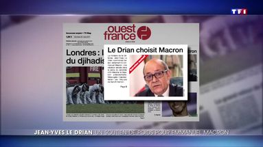 Le ministre de la Défense Jean-Yves Le Drian rallie Emmanuel Macron