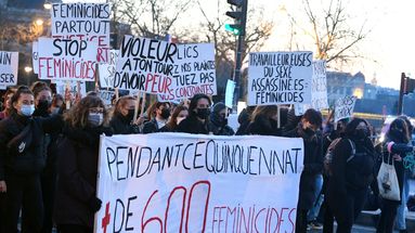 Manifestation contre les féminicides à Paris en mars 2022. 