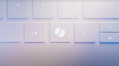 La nouvelle touche "Copilot" sur un clavier d'ordinateur portable de type Surface.