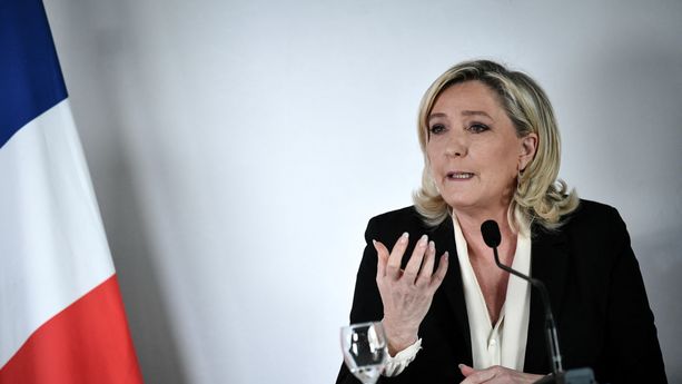 La candidate RN à la présidentielle Marine Le Pen à Paris, le 18 févier 2022.