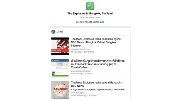 Thaïlande : Facebook active son Safety Check par erreur, vent de panique à Bangkok