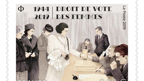 Un timbre pour célébrer les 75 ans du droit de vote des femmes en France