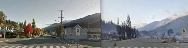 Le village de Lytton, à 250 km au nord-est de Vancouver, a brûlé ce jeudi, après plusieurs jours de températures avoisinant les 50 °C