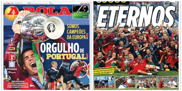 
La presse portugaise s'embrase pour les nouveaux champions d'Europe
