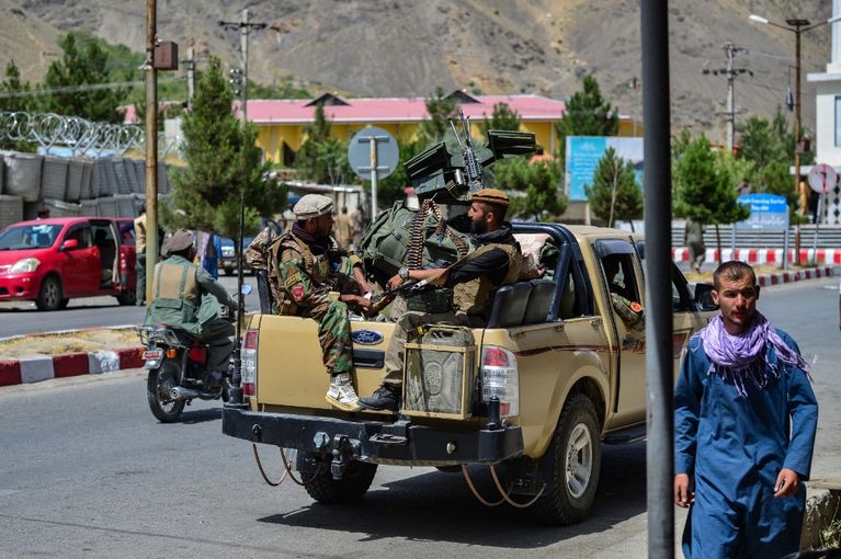 Des soldats afghans à Panjshir, une province du pays, le 15 août 2021