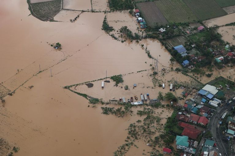 L'île philippine de Luçon, principalement touchée par le typhon Noru.