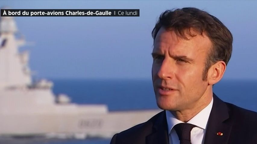 VIDÉO - Emmanuel Macron : son interview exclusive à bord du Charles de Gaulle